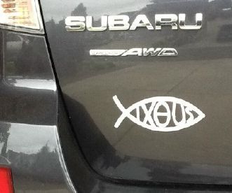 Christian Fish Symbol for a Rental Car