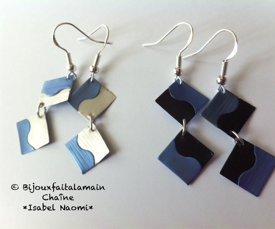 How to Make Little Two Colored Square Earrings Using Coffee Pods