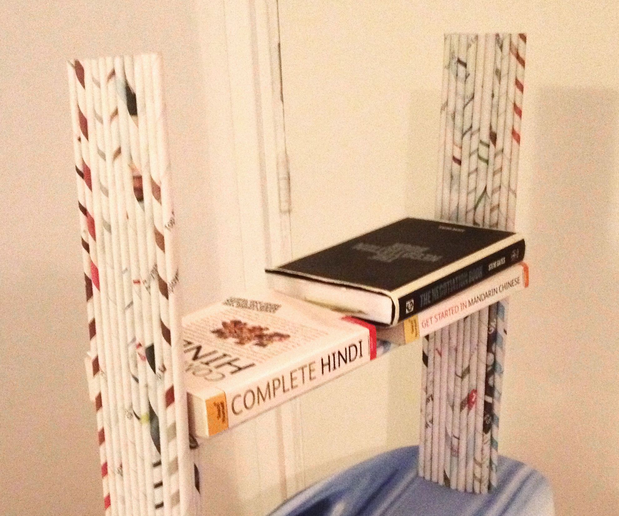 Newspaper Into Book Shelf