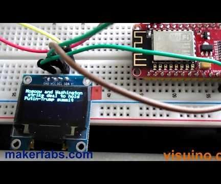 NODEMCU AND VISUINO DISPLAY LIVE NEWS FROM INTERNET
