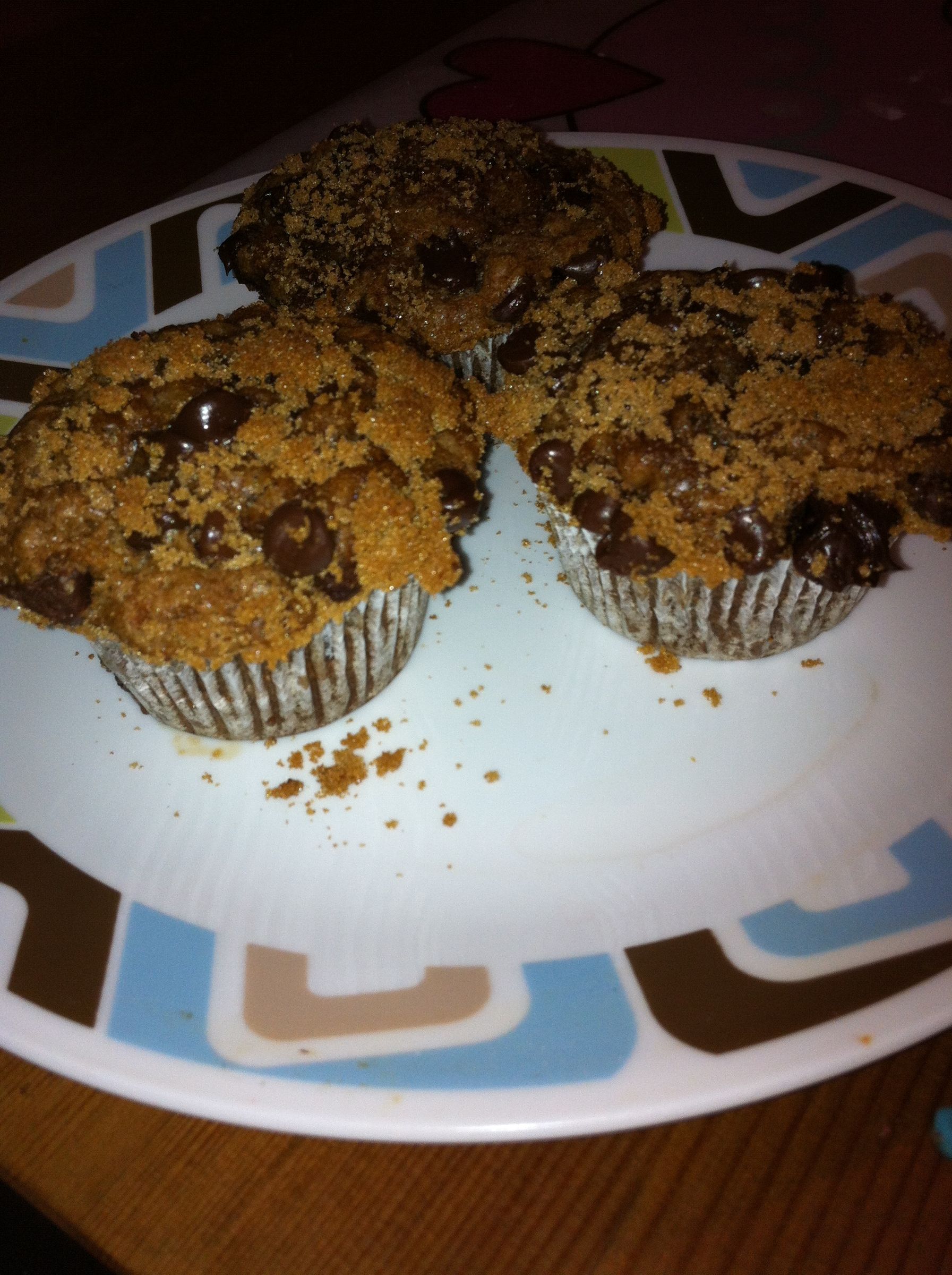 Banana Coffee Chocolate Chip Muffins