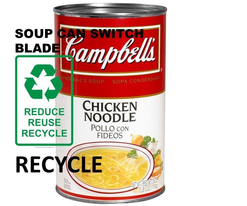 DIY SWITCH BLADE MADE OUT OF SOUP CAN