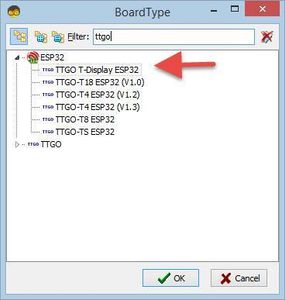 Start Visuino, and Select the Arduino TTGO T-Display ESP32 Board Type