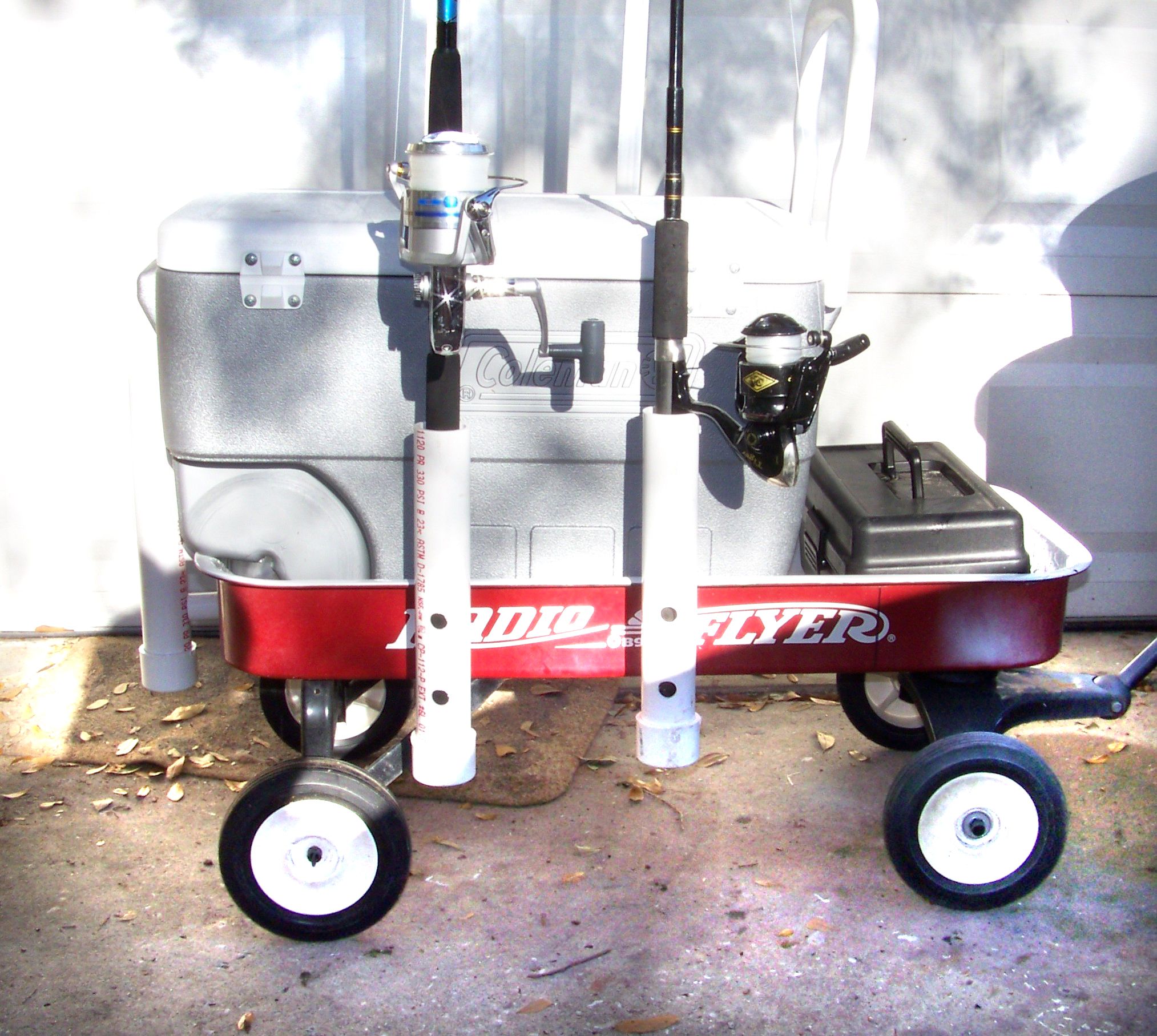 Jury Rigged Surf Fishing Cart