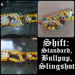 Shift: Standard Pin, Bullpup, and Slingshot.