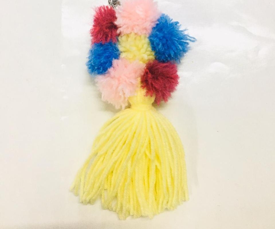 Key Ring of Pom-poms