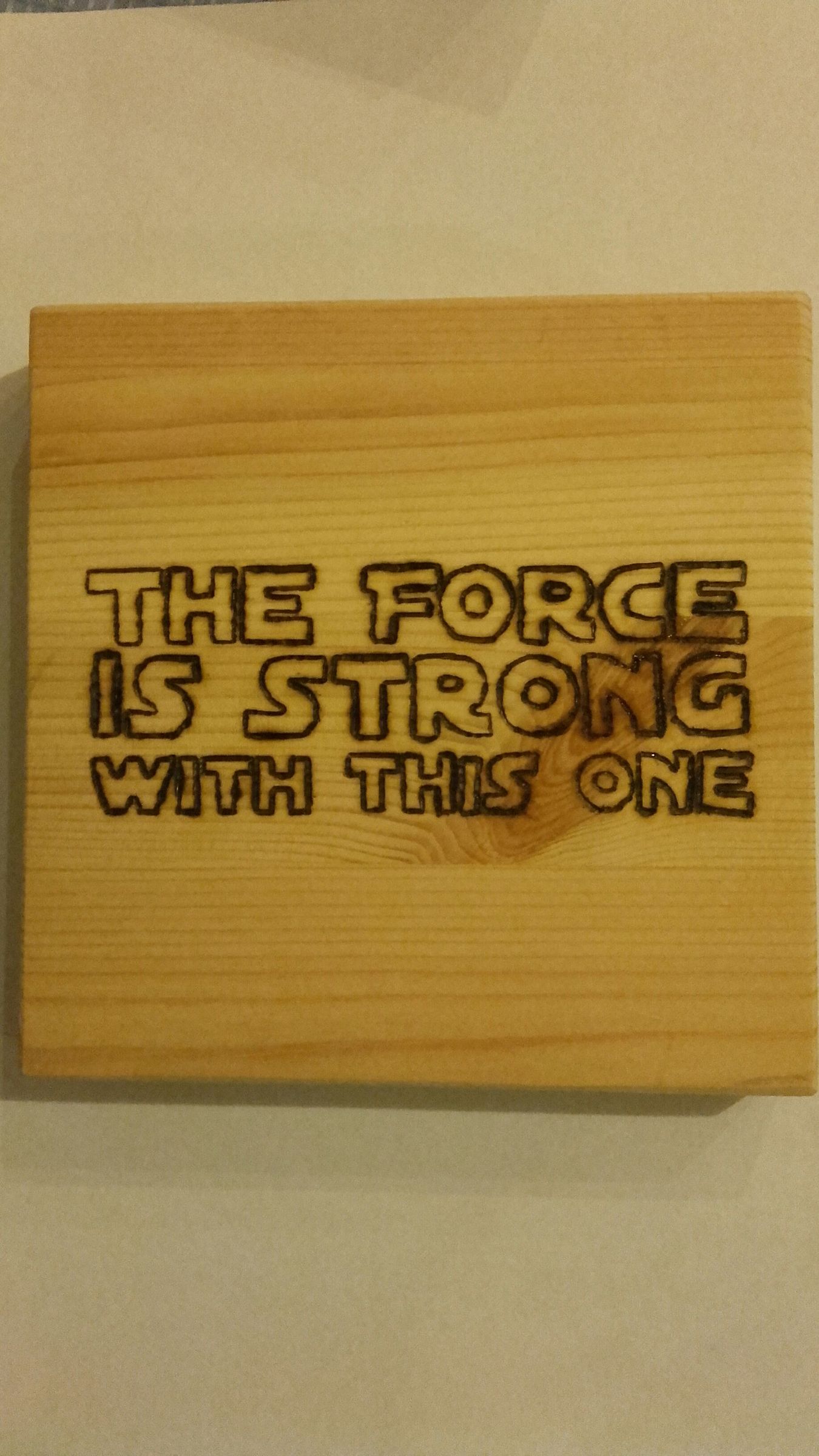 Star Wars Quote Woodburnt Wallhanging