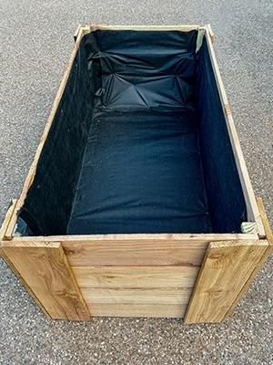 Add Weed Fabric and Drainage Holes to the Planter Box