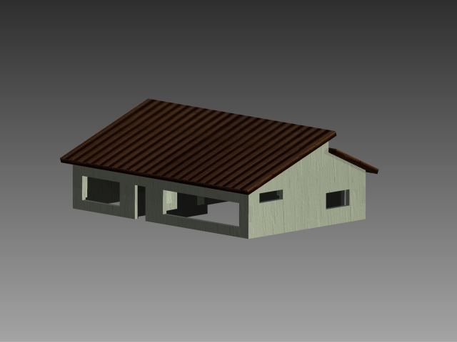 Laser Cut Green Cabin Model