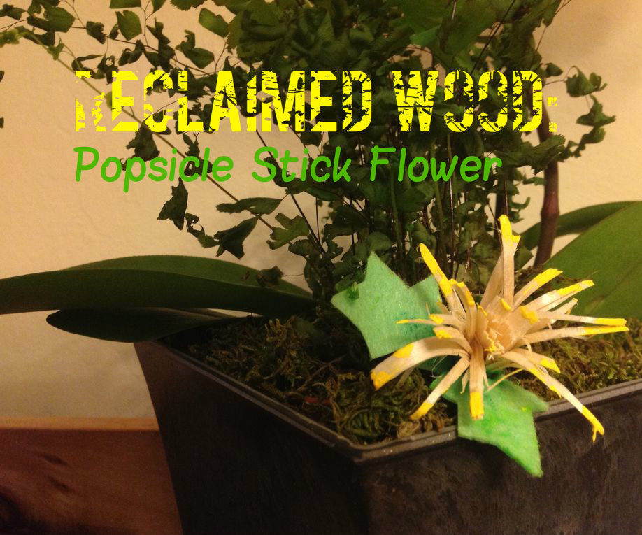 Reclaimed Wood: Popsicle Stick Flower