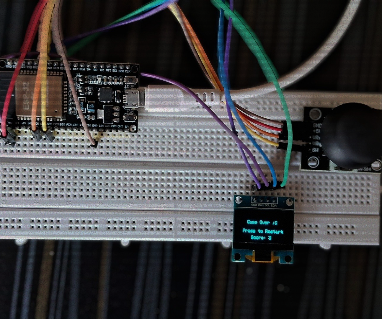 ESP32 Retro Brick Breaker: OLED Game With Joystick Control