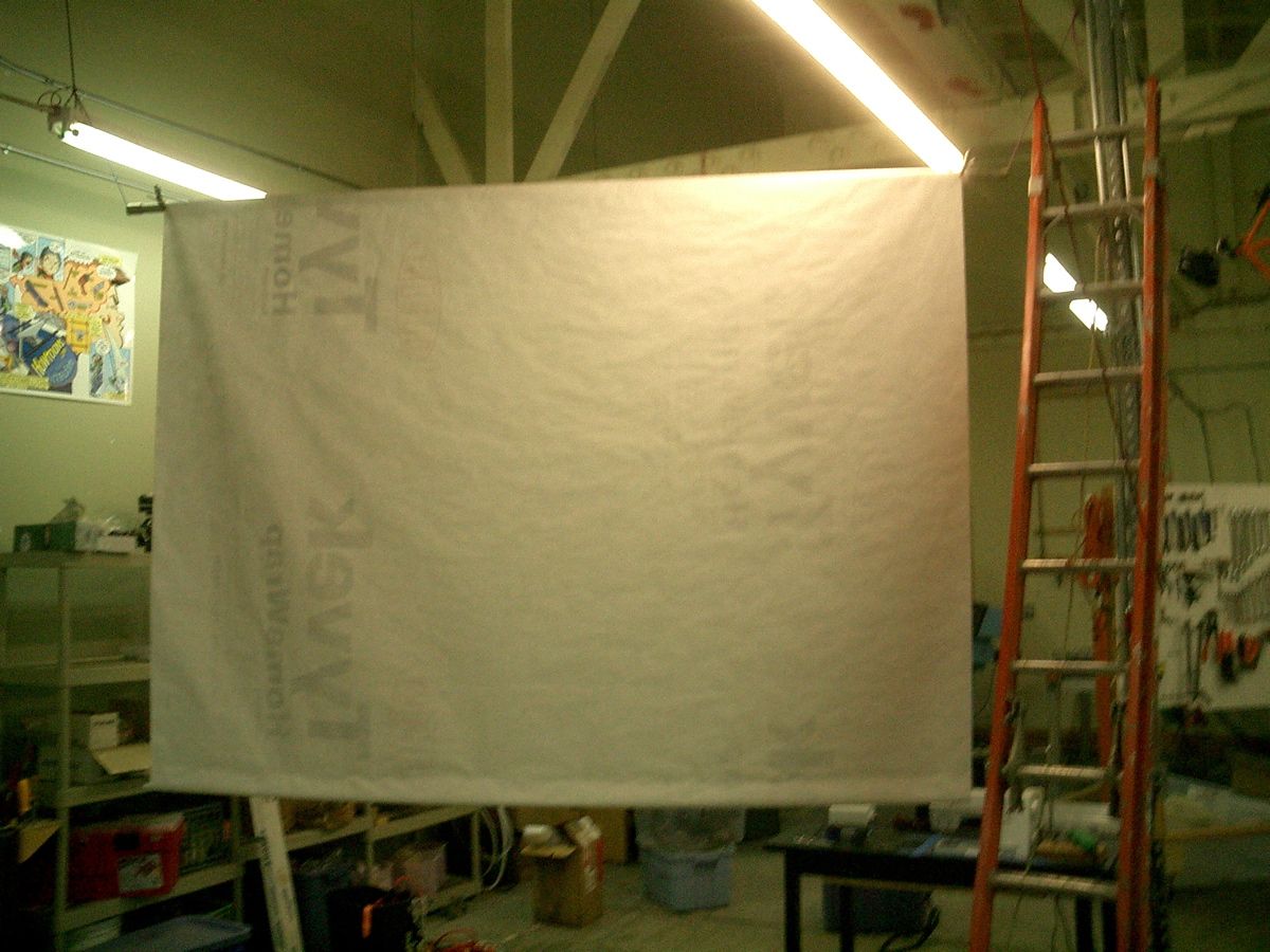 Tyvek Projector Screen