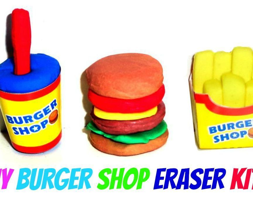 Burger, Fries, Soda Eraser Making Kit 
