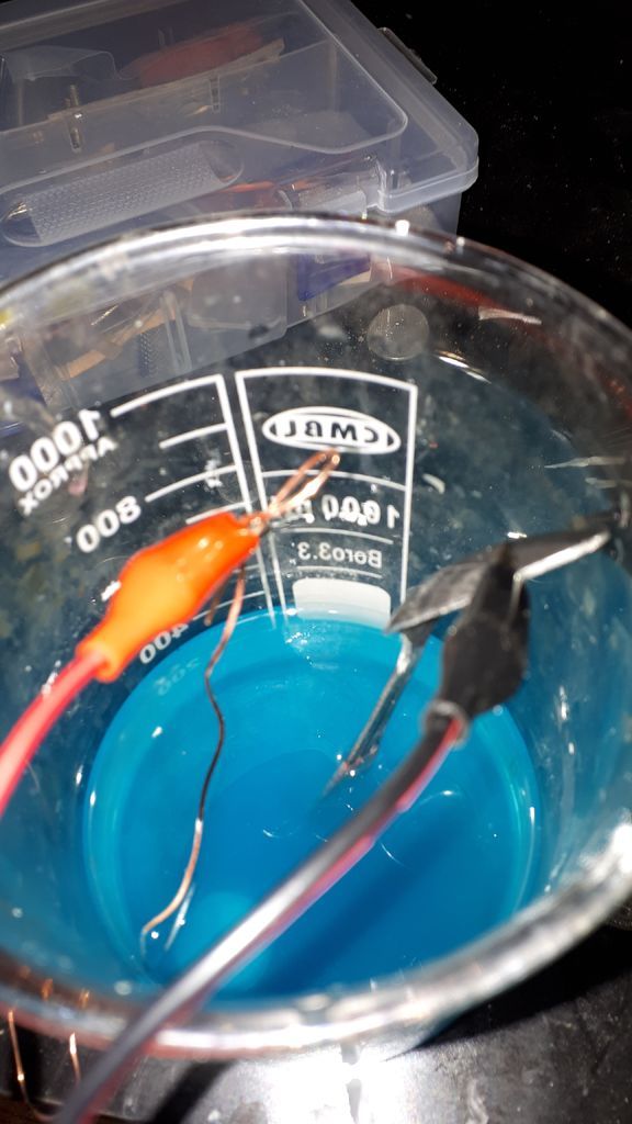 A Simple Way of Making Art by Electroplating Copper to Steel Spoons. 5