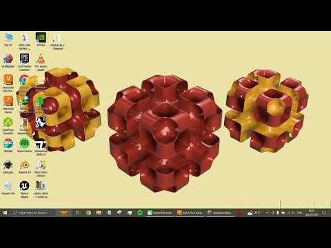 Periodic Minimal Surface Themed Desktop Wallpaper