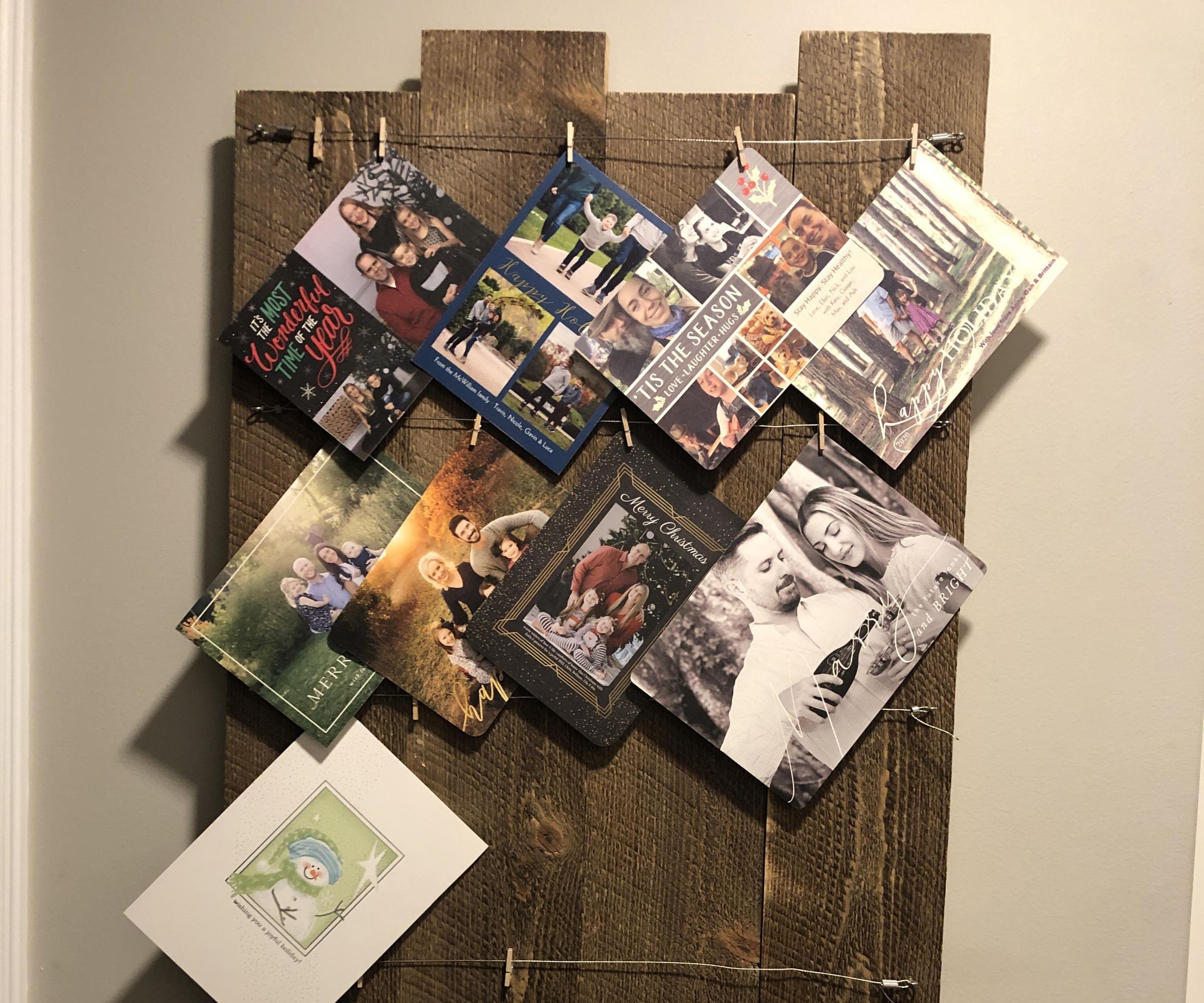 Upcycled Holiday Greeting Card/Photo Display in 3 Easy Steps