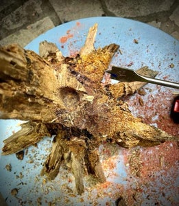 Drill Holes in Wood "Stems" 