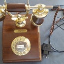Lyon Retro Telephone With Dial Plate Convert to DECT Telephone Using Arduino and an Old DECT Phone