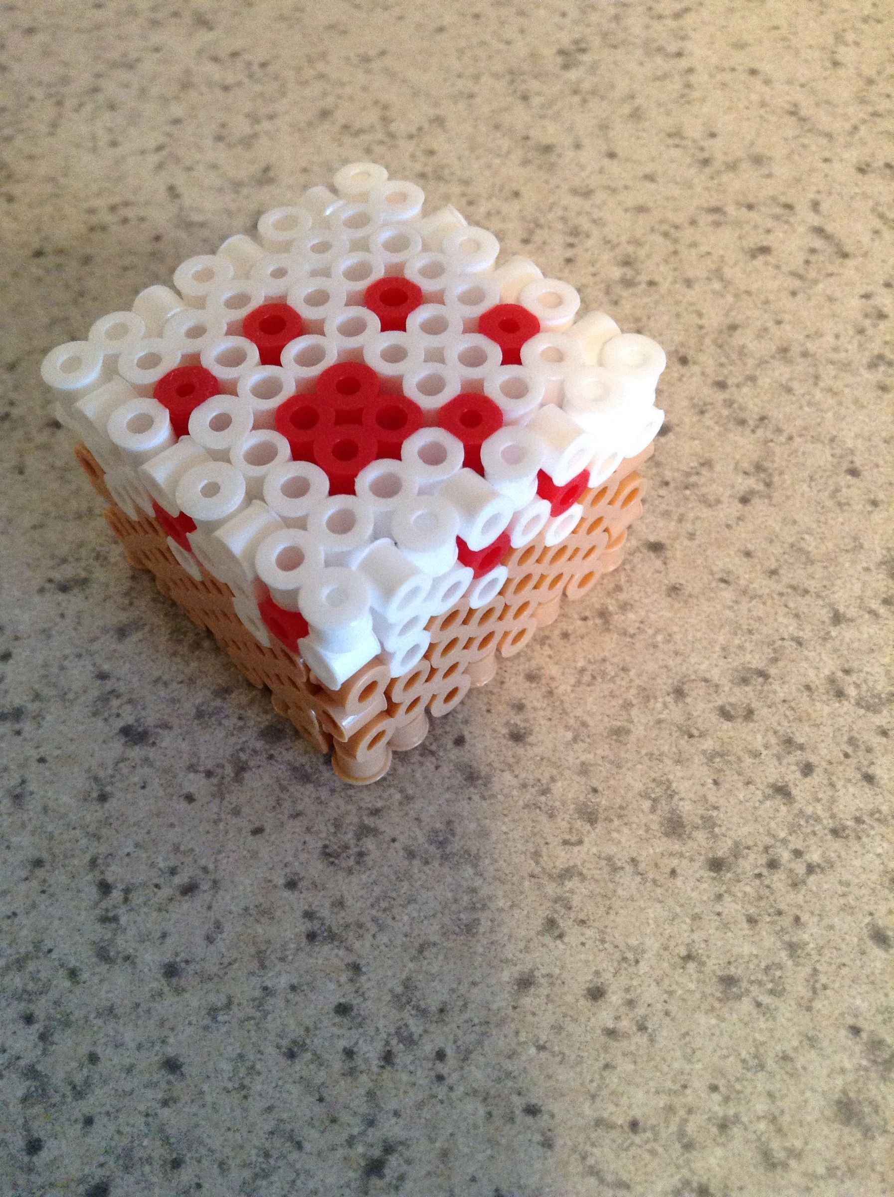 Minecraft Perler Cake