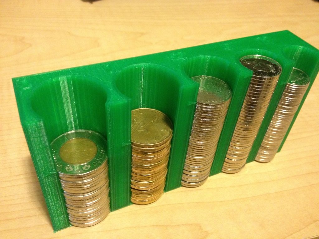 3D Printable Canadian Coin Organizer