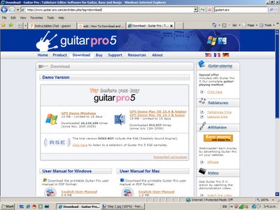 Click on the 'Try Guitar Pro' Button