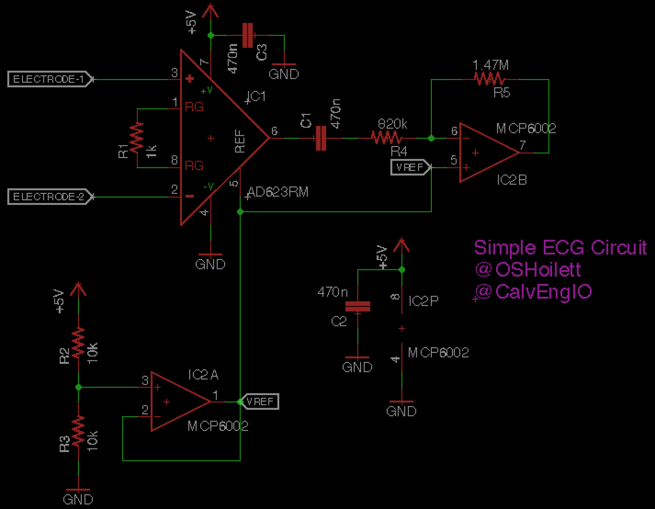 Super Simple Electrocardiogram (ECG) Circuit : 11 Steps (with Pictures ... Circuit Diagram