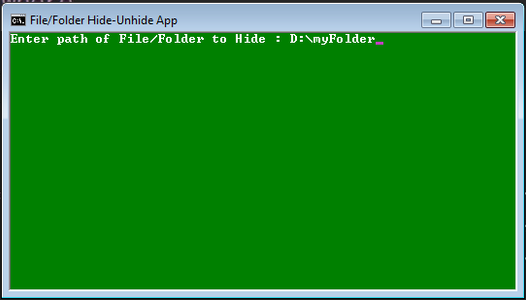 Provide File/Folder Path