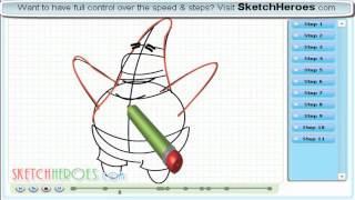 How to Draw -Patrick- From (Sponge Bob)