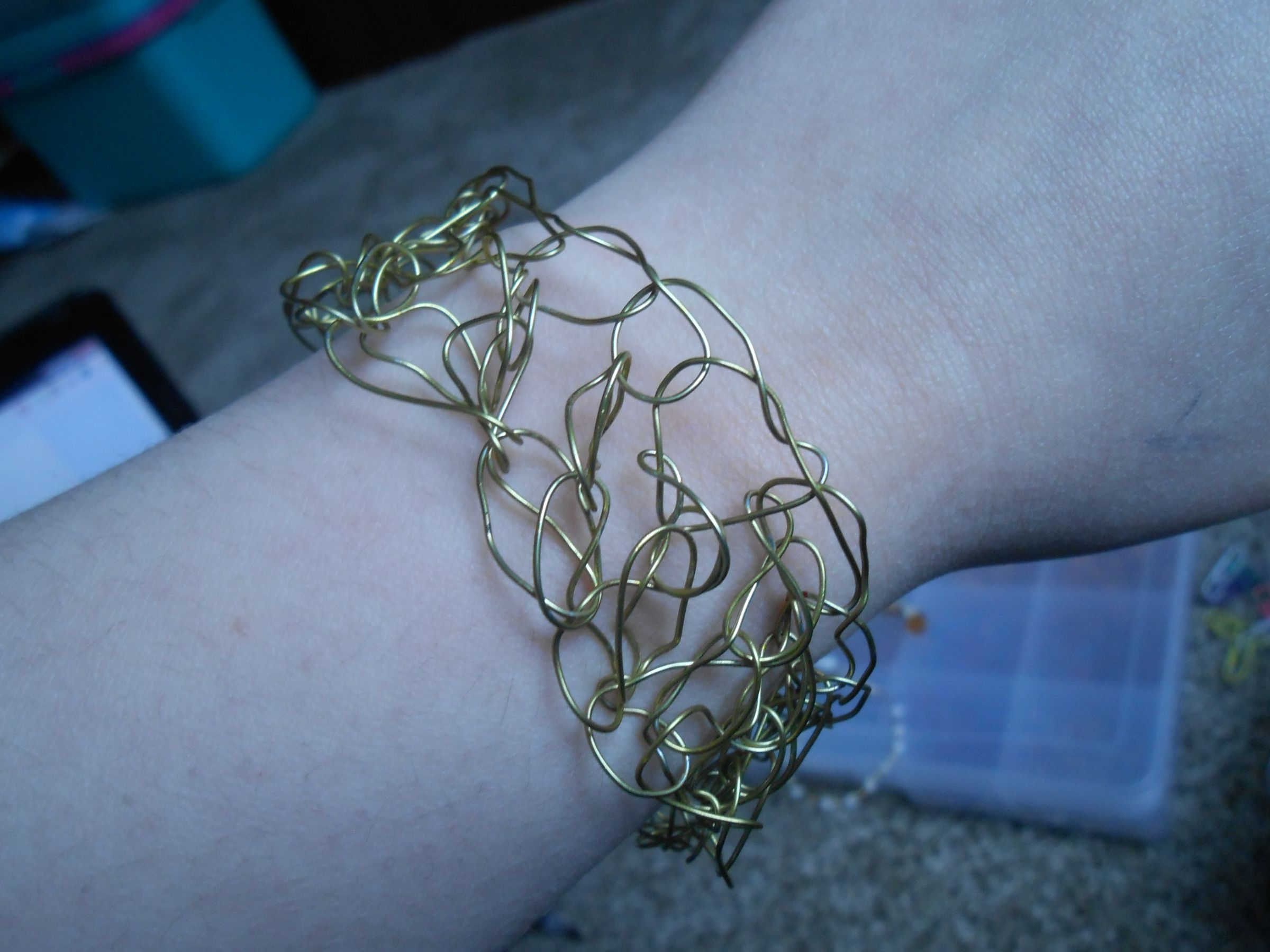 Wide Crocheted Bracelet
