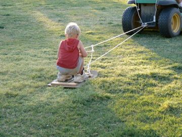 Make Grass Skis From Old Skateboards