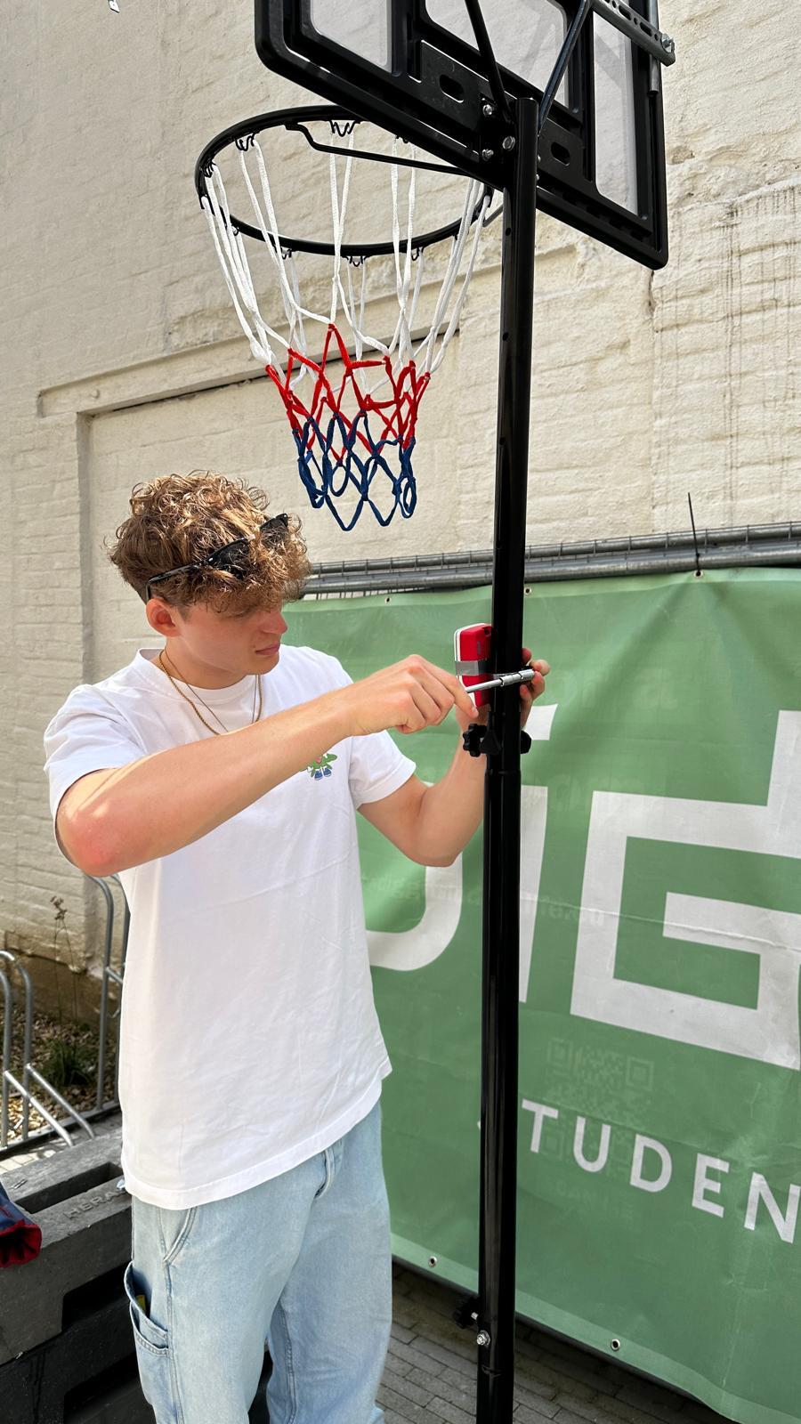 Installing Everything on the Basketball Hoop