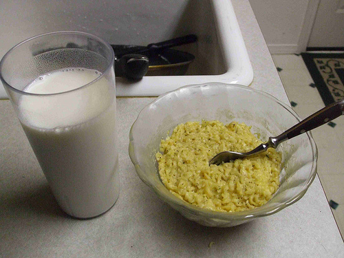 Top Ramen Microwave Noodle Omelet.