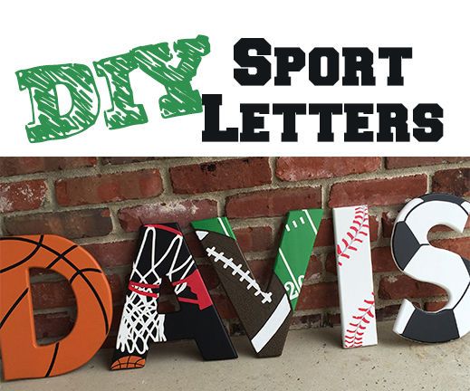 Sport Themed Wooden Letters 