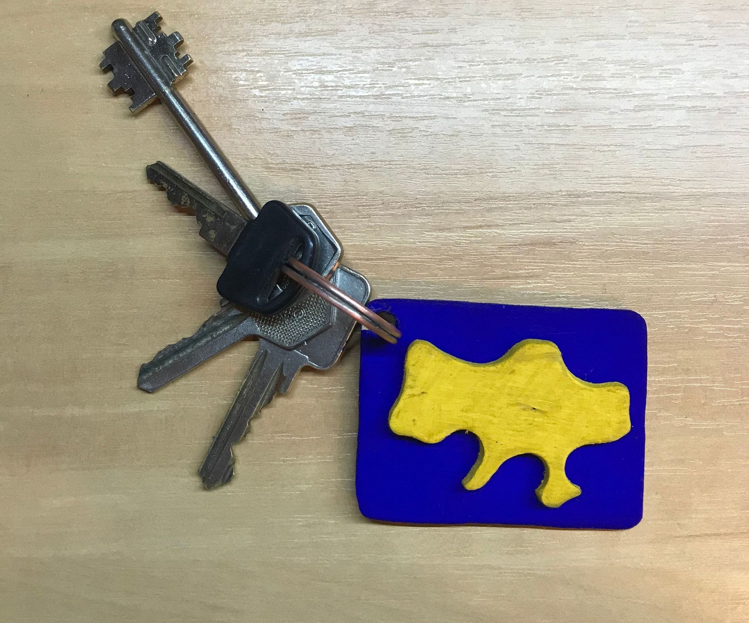 Ukraine Map Keychain