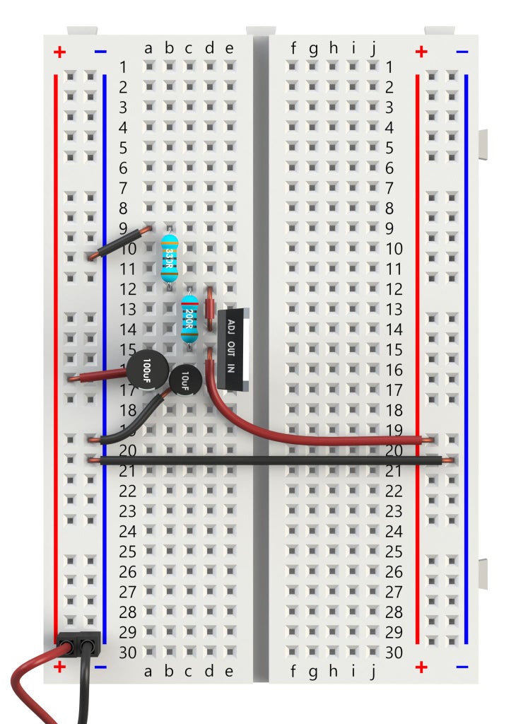 LM317 Adjustable Voltage Regulator 6 Steps Circuit Diagram