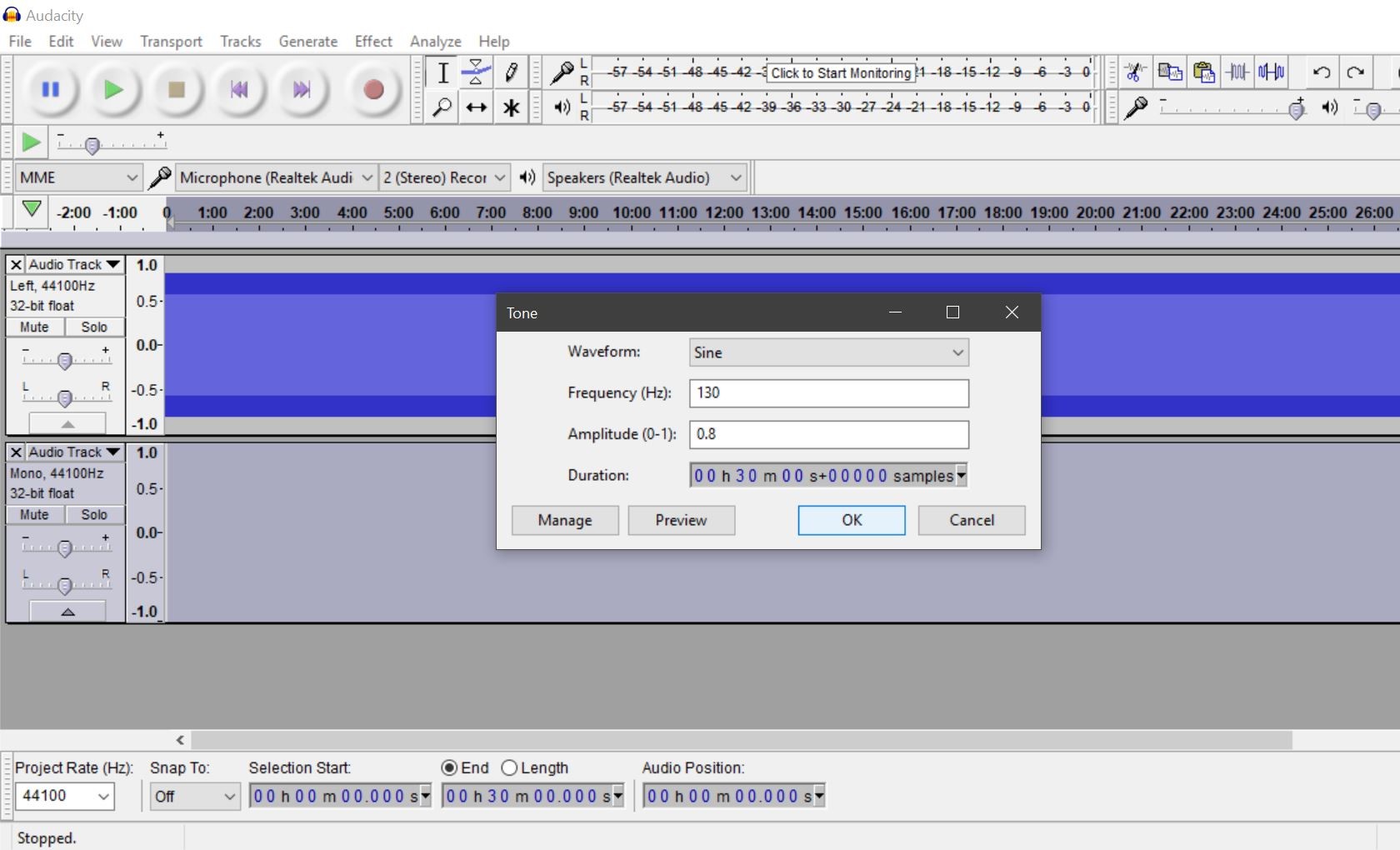 Creating Custom Binaural Beats with Audacity: A Professional Guide to Enhance Your Audio Experience 8 Generate the Second Tone