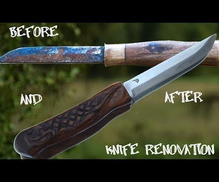 Renovation of Ruined Knife Into New One With Hand Carved Handle