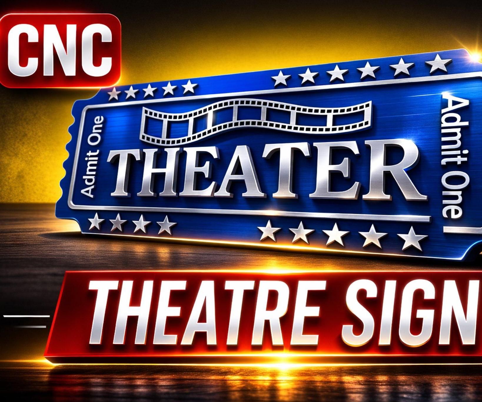 Giant Movie Ticket Sign