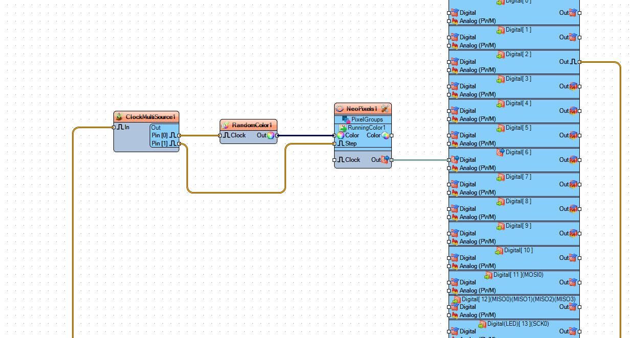 In Visuino Connect Components