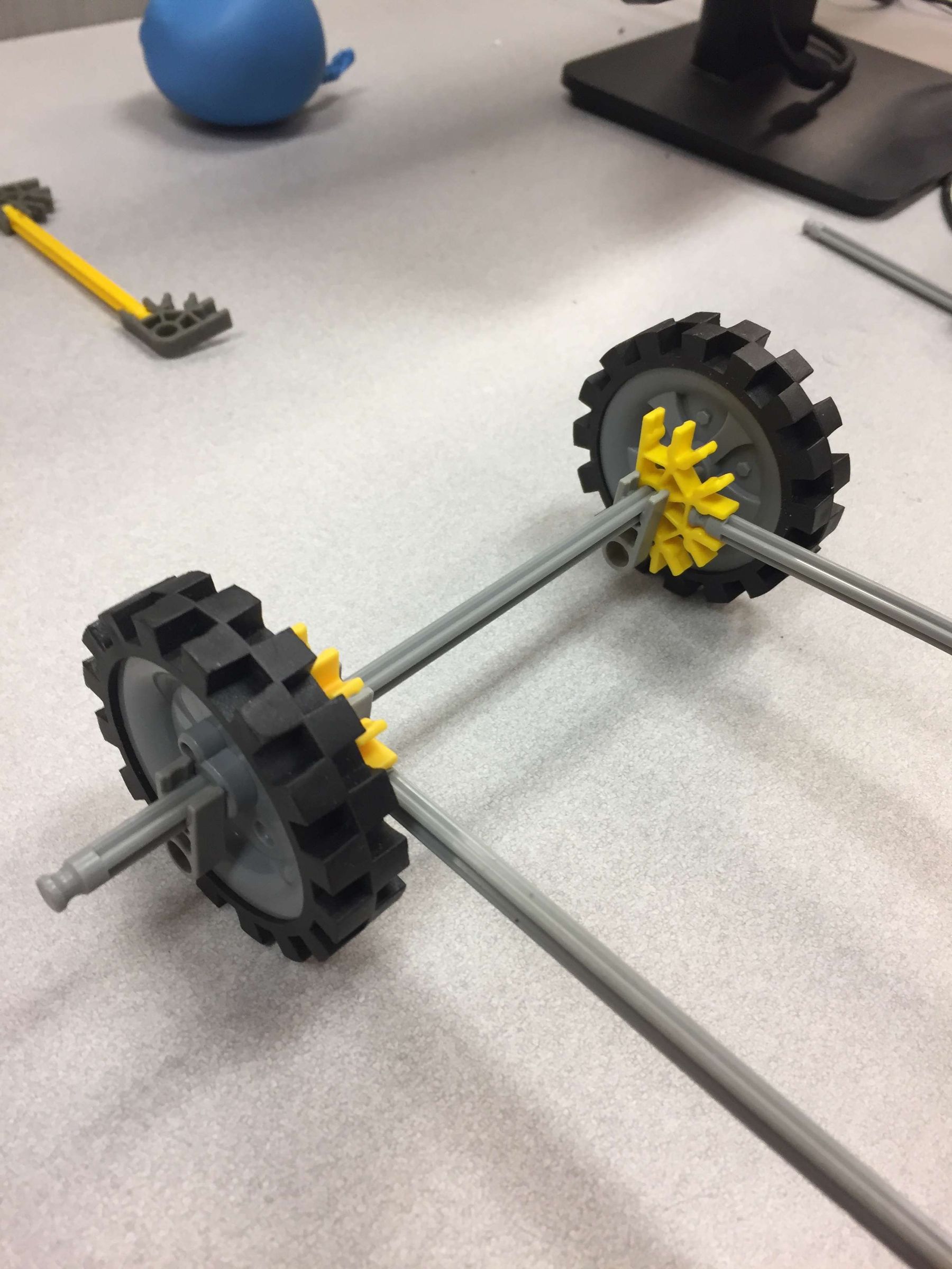 Knex Rubber Band Car 5 Steps Instructables