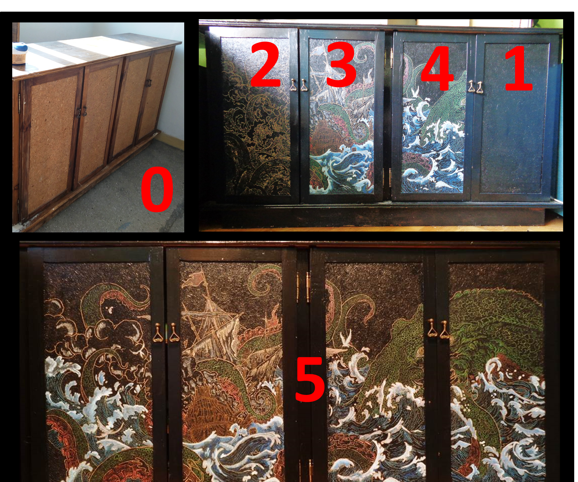 Laminated/chipboard Furniture Transformation (with Paint and Cheap Engrawer Pen)