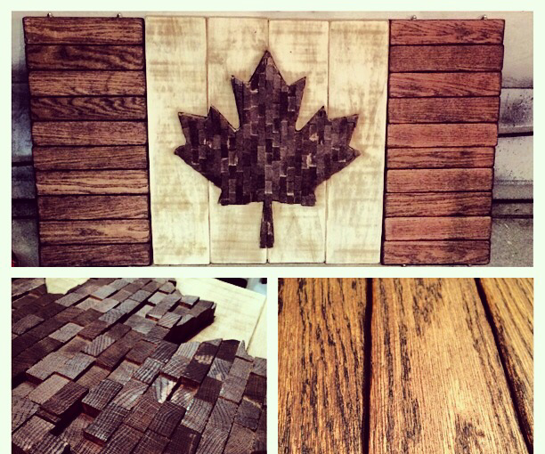 True Patri-Art Love - My Wood Canadian Flag