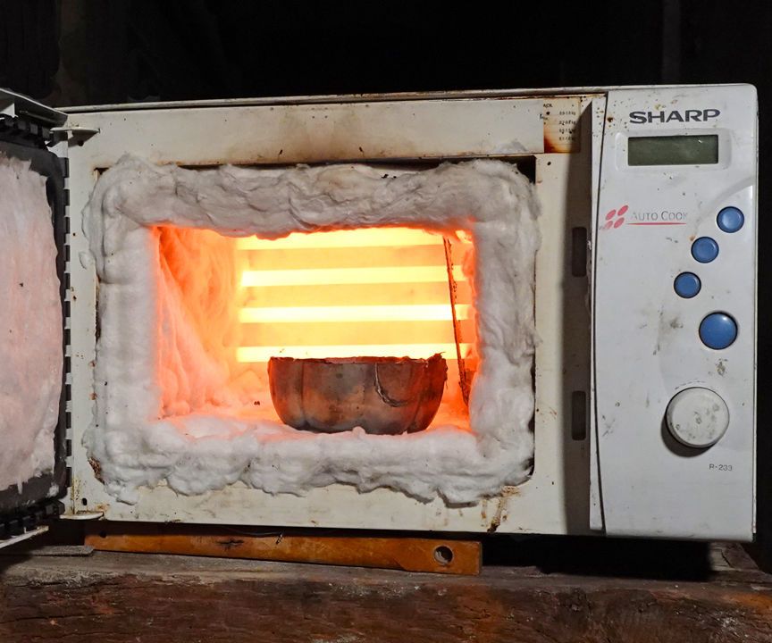 Convert Microwave to Melt Aluminum & Metals