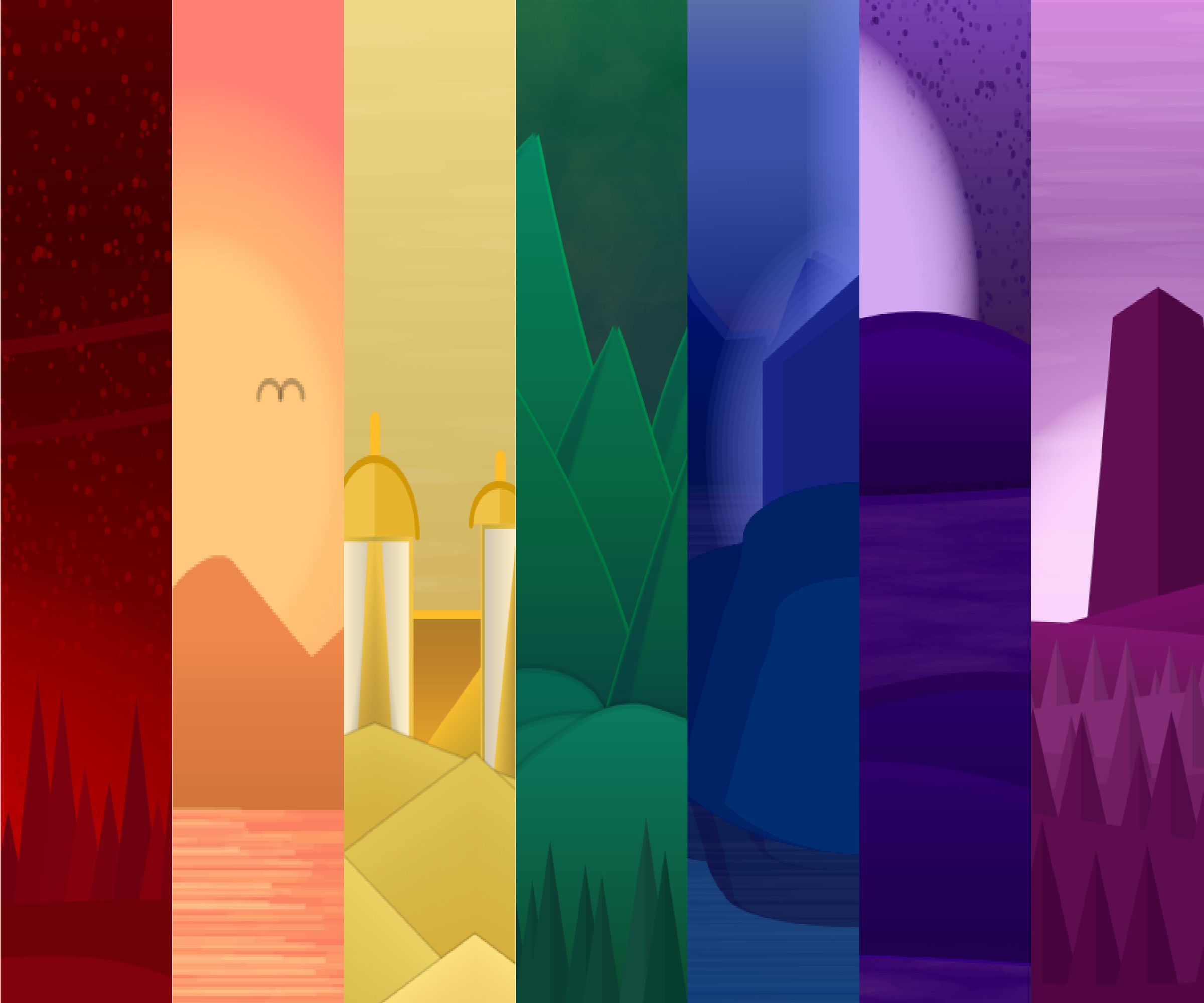 Monochromatic Flat Design Wallpaper