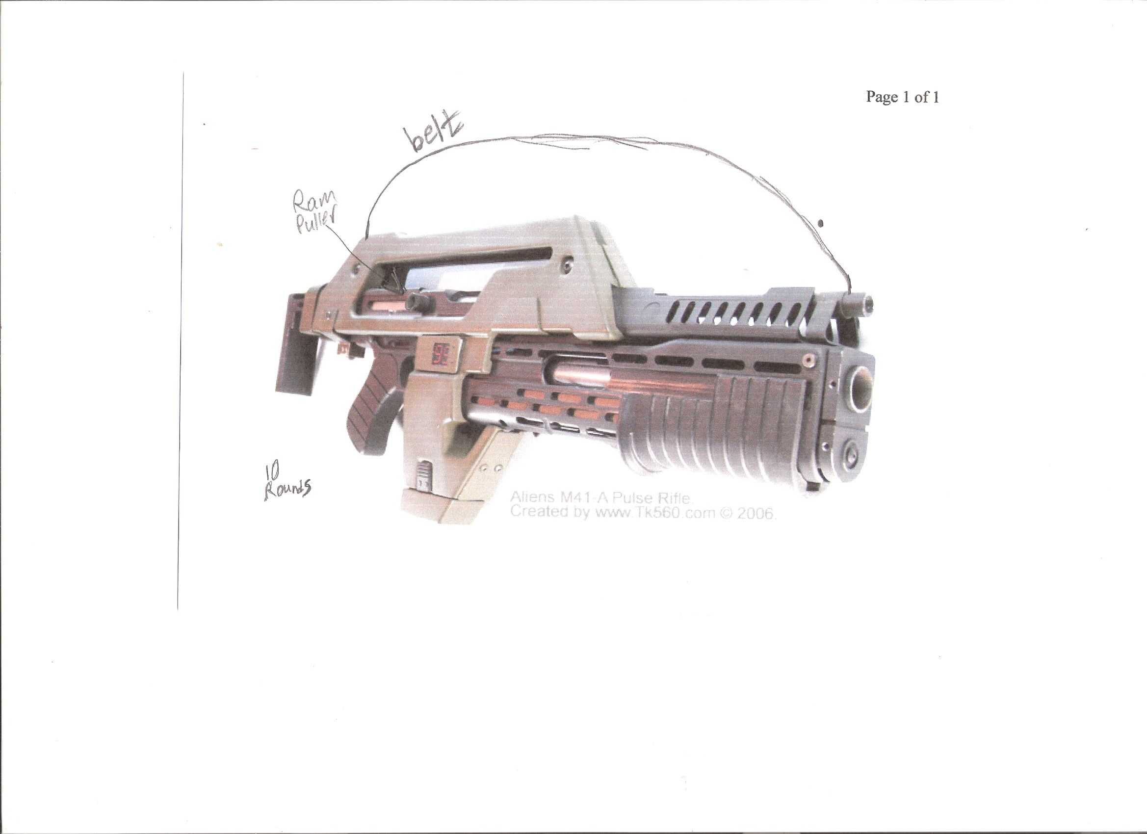 Knex M41-A from the movie "Aliens"