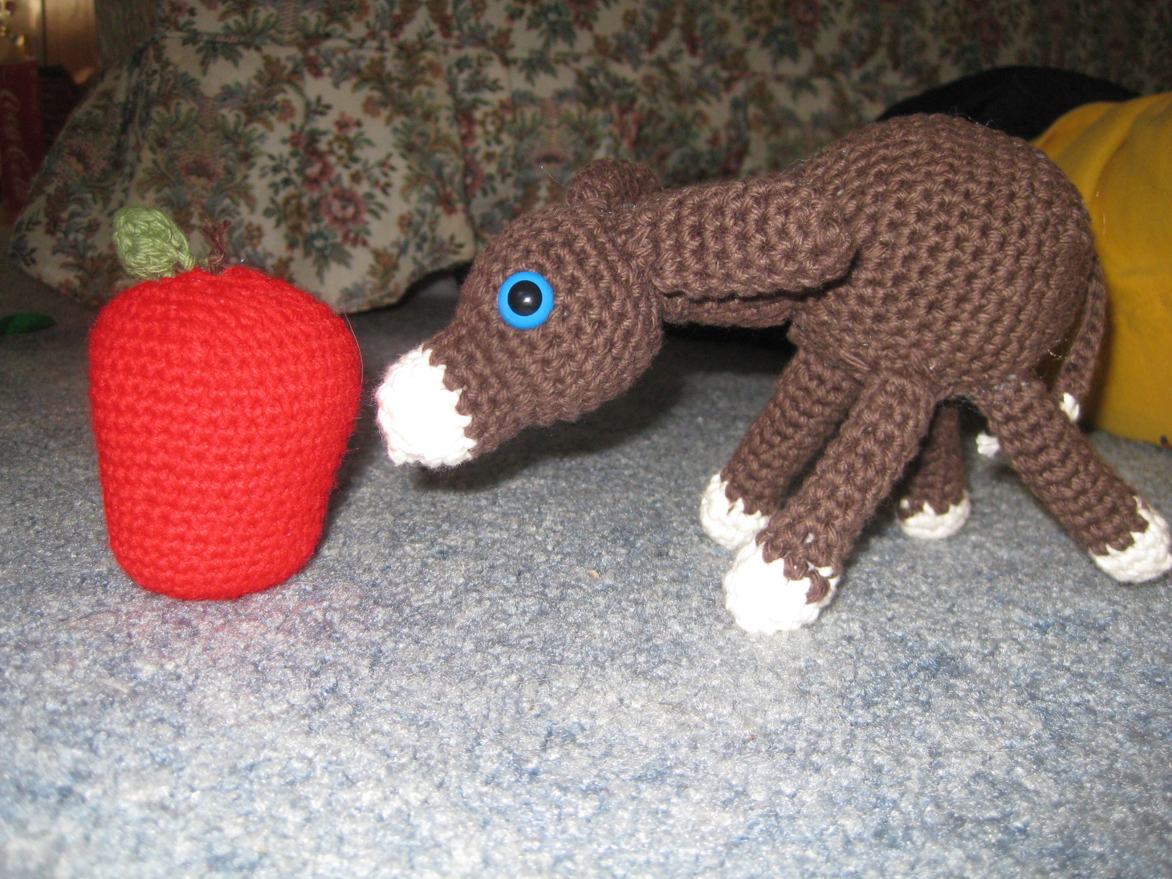 Timid Donkey and Apple