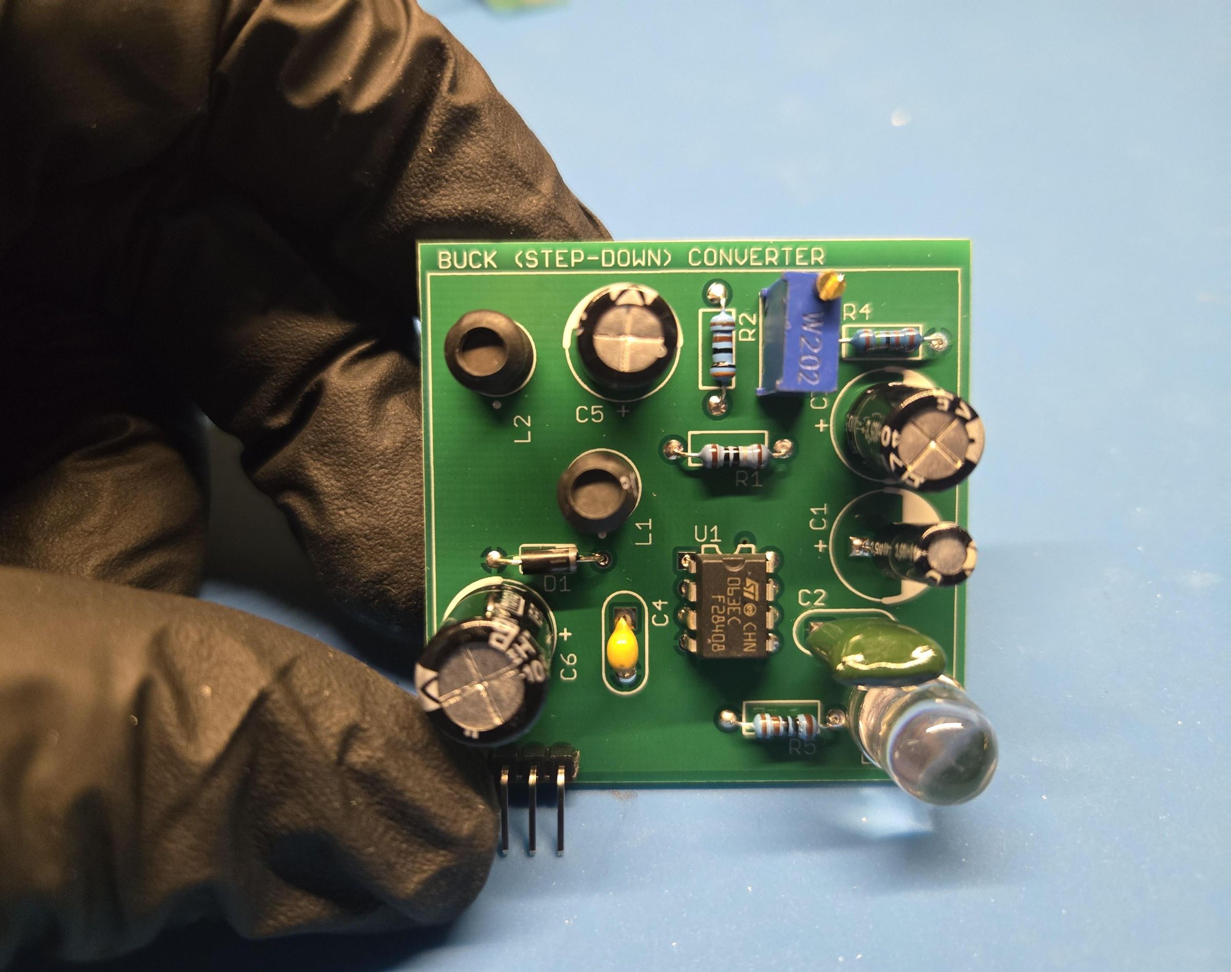 Buck (Step-Down) Converter, MC34063, MiniPCB, 09H-13, Rev A1-01