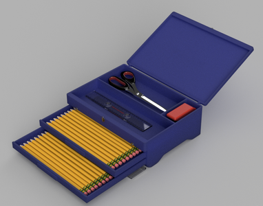 Large Multi-Compartment Pencil Box