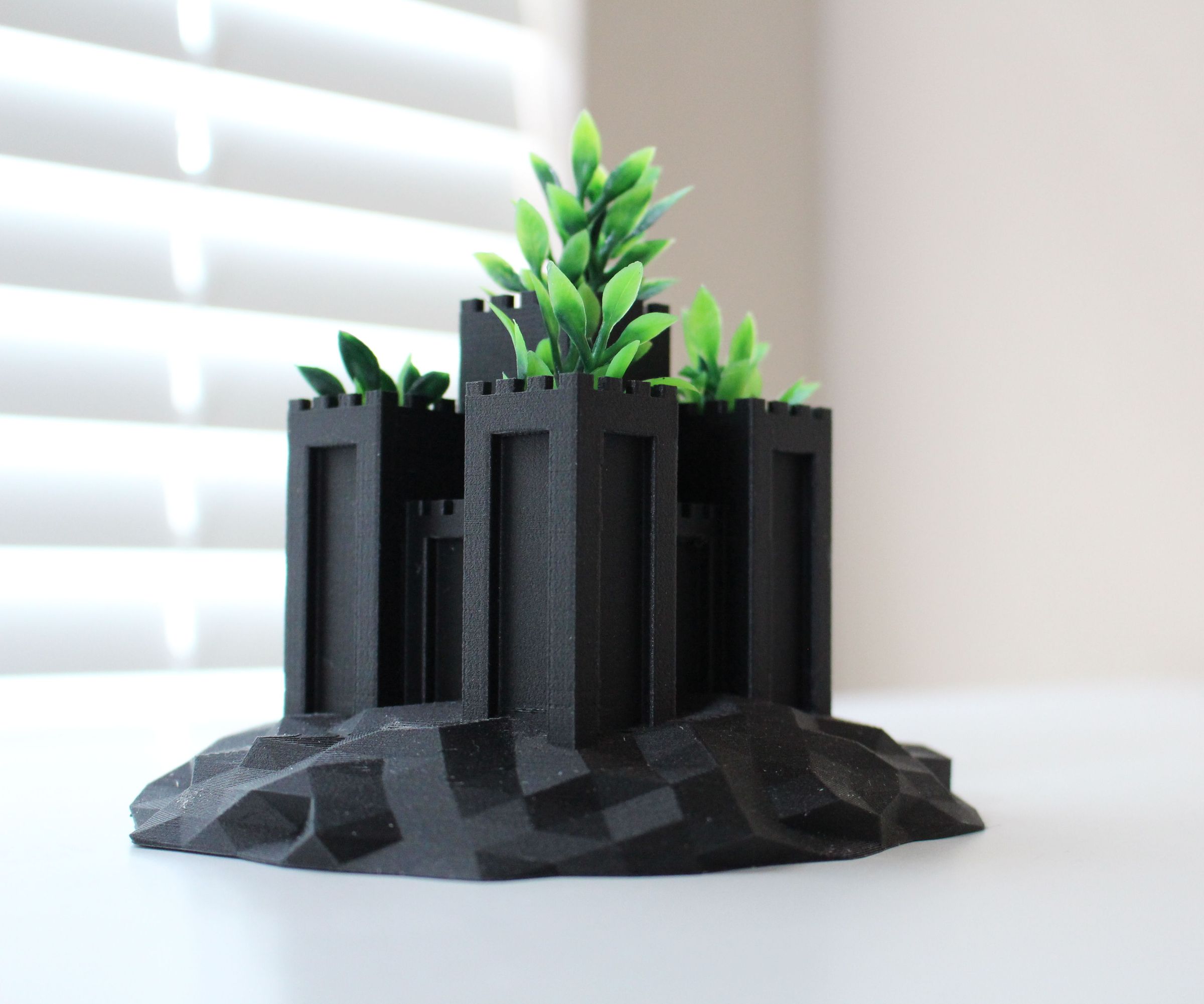 3D Printed Castle Planter (TinkerCAD)