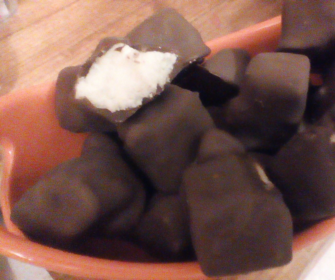 Chocolate Covered Cheesecake Bites